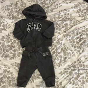 GAP Kids Gray Hoodie and Jogger Set